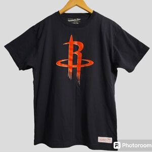 Mitchell & Ness Houston Rockets T-Shirt Mens Medium Black Traditional Fit Casual